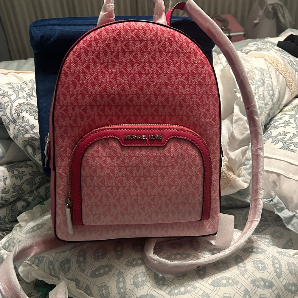 (NWT) Michael Kors Pink and Blue Backpack